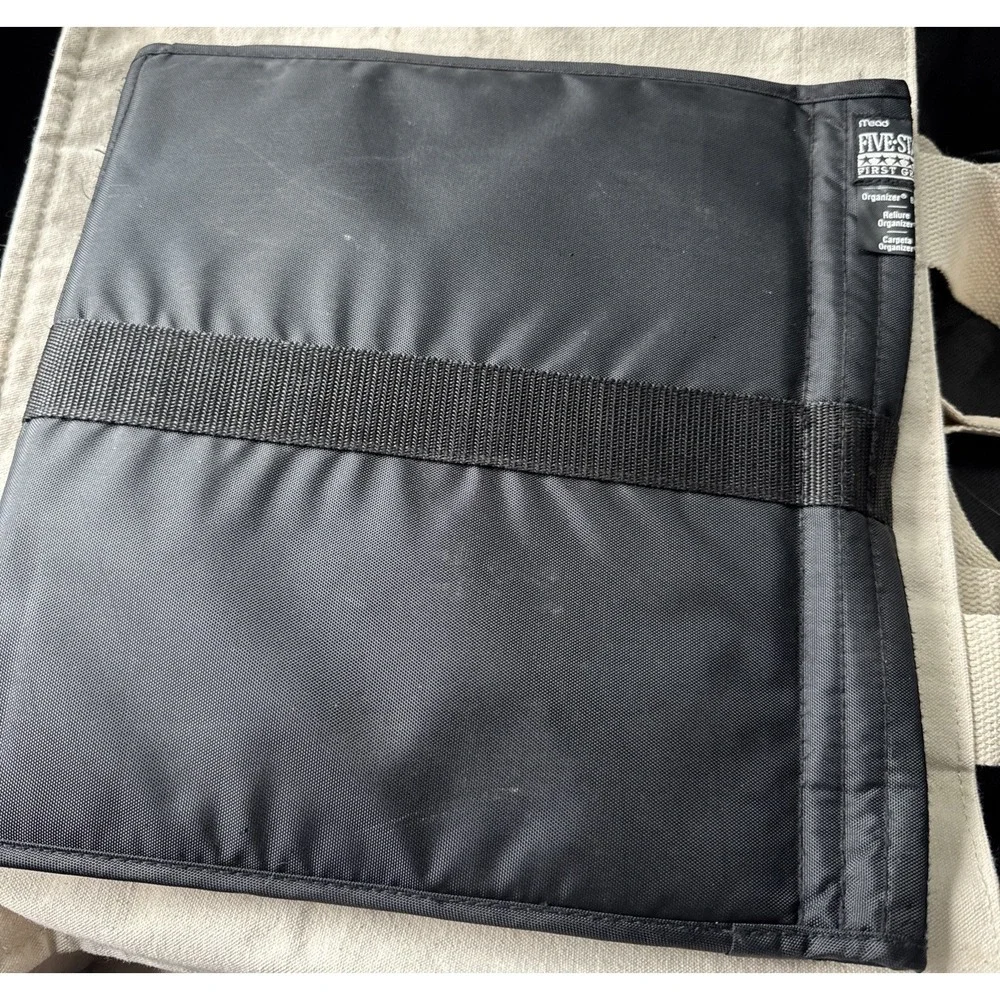 Five Star Mead First Gear Zipper Binder Black 1991 Vintage Dark Academia School
